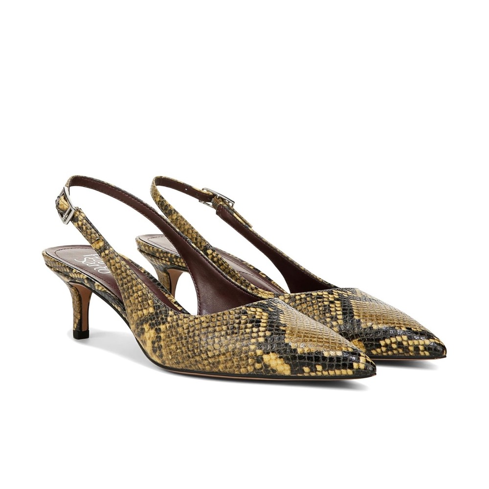 Franco Sarto‎ Snakeskin Kate Slingback Pump Size 6.5